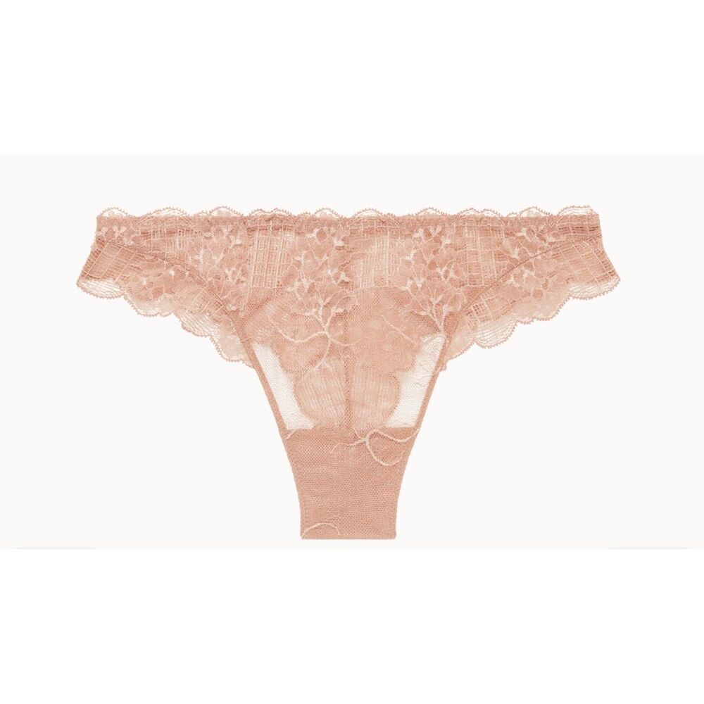 Simone Perele NWT Reve Scalloped Lace Tanga Panty XS(1)